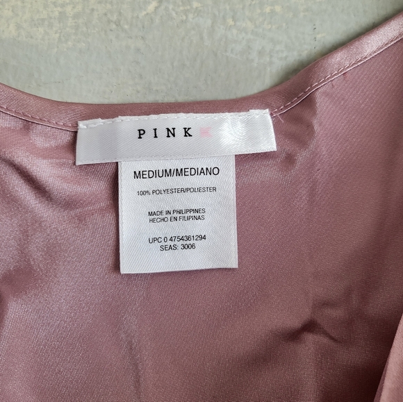 Purple Sateen Chemise Nightgown Mini Mudi Size M - Picture 7 of 12